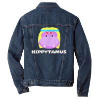 Funny Hippo Hippypotamus Vintage Animal Lovers Men Denim Jacket | Artistshot