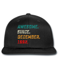 30 Years Old Gifts Awesome Since December 1992 30t Printed Hat | Artistshot