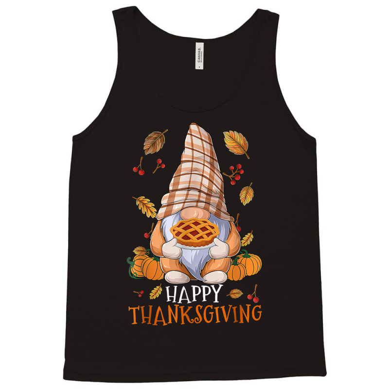 Cute Gnome Happy Thanksgiving Autumn Fall Pumpkin Tank Top | Artistshot