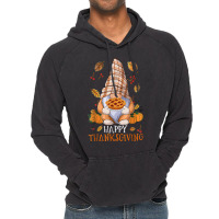 Cute Gnome Happy Thanksgiving Autumn Fall Pumpkin Vintage Hoodie | Artistshot