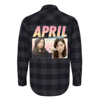 April Ludgate  Retro Aesthetic Style Fan Design Flannel Shirt | Artistshot