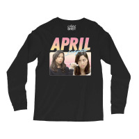 April Ludgate  Retro Aesthetic Style Fan Design Long Sleeve Shirts | Artistshot