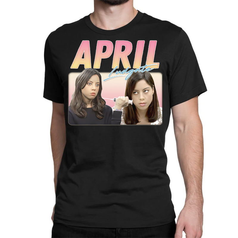 April Ludgate  Retro Aesthetic Style Fan Design Classic T-shirt | Artistshot