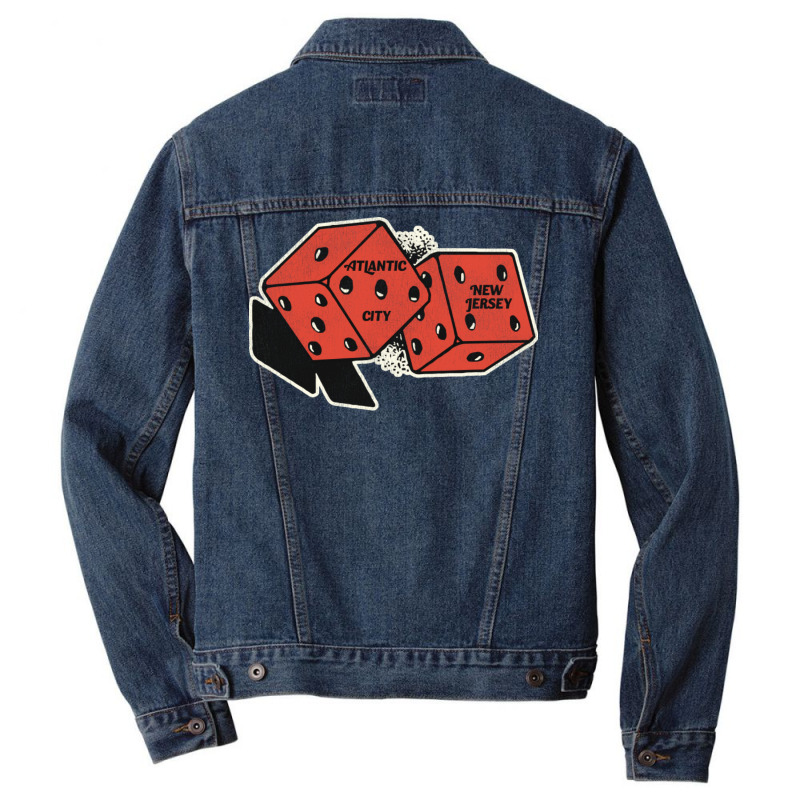 Atlantic City New Jersey Vintage Gambling Dice Men Denim Jacket by zaheretippanp | Artistshot