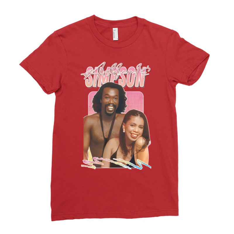 Ashford & Simpson  80s Retro Soul Fan Design Ladies Fitted T-Shirt by hutlaulfen | Artistshot