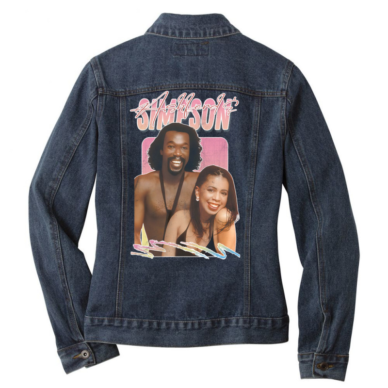 Ashford & Simpson  80s Retro Soul Fan Design Ladies Denim Jacket by hutlaulfen | Artistshot