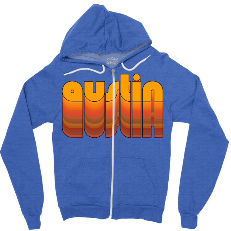 Austin Texas Pride Retro Style Represent Zipper Hoodie | Artistshot