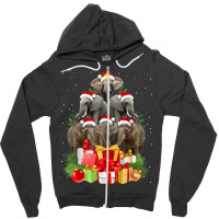 Elephant Christmas Tree Merry Xmas Elephant Zipper Hoodie | Artistshot