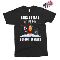 Christmas With My Boston Terrier Dog Puppy Funny X Exclusive T-shirt | Artistshot