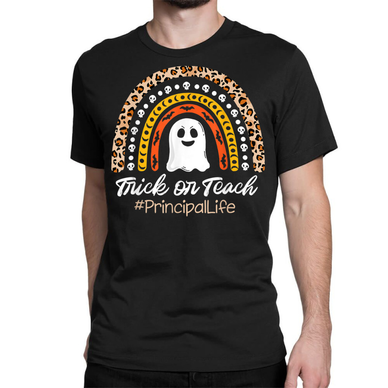 Trick Or Teach Principal Life Halloween Leopard Ra Classic T-shirt by Dapper | Artistshot