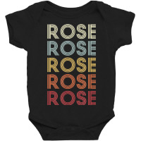 Rose Michigan Rose Mi Retro Vintage Text Baby Bodysuit | Artistshot