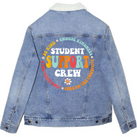 Student Support Crew School Counselor Student Serv Unisex Sherpa-lined Denim Jacket | Artistshot