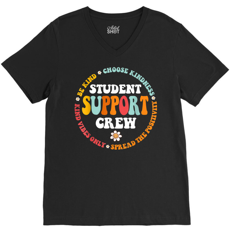 Student Support Crew School Counselor Student Serv V-neck Tee | Artistshot