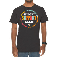 Student Support Crew School Counselor Student Serv Vintage T-shirt | Artistshot