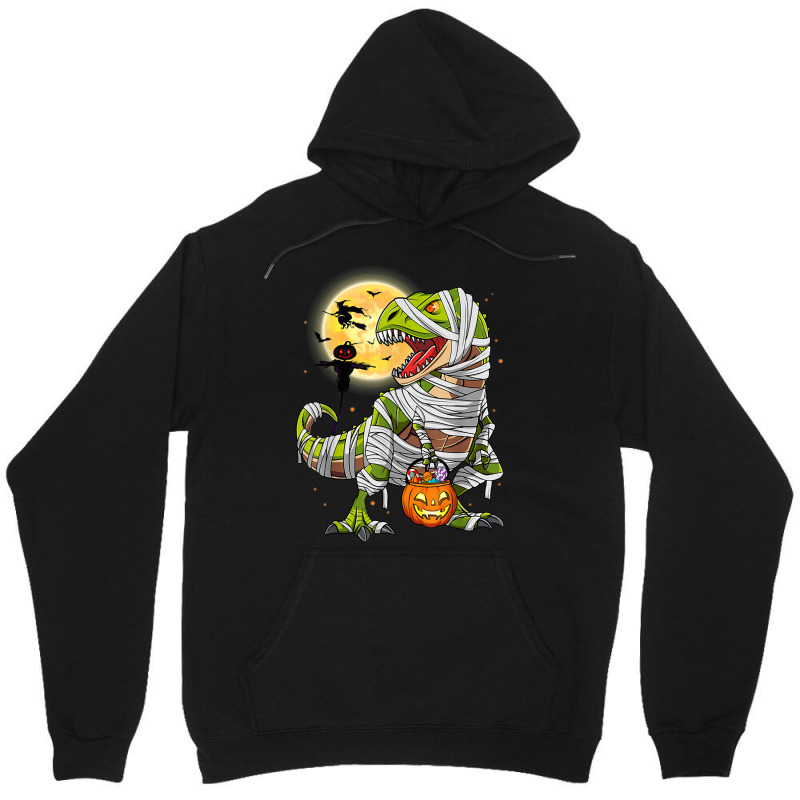 Dinosaur T Rex Mummy Pumpkin With Moon Halloween C Unisex Hoodie | Artistshot