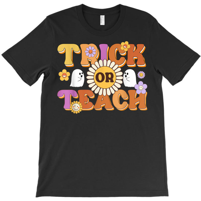 Retro Trick Or Teach Ghost Teacher Halloween Costu T-shirt | Artistshot