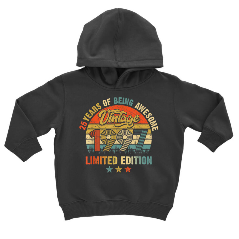 25 Year Old Vintage 1997 Limited Edition 25th Birt Toddler Hoodie by Defy | Artistshot