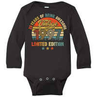 25 Year Old Vintage 1997 Limited Edition 25th Birt Long Sleeve Baby Bodysuit | Artistshot