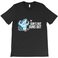 Suns Out Guns Out Funny Muscular Shark T-shirt | Artistshot