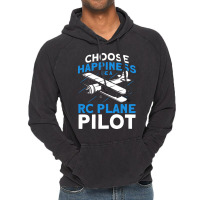 Choose Happiness Be A Rc Plane Pilot Model Airplan Vintage Hoodie | Artistshot