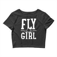 Pilot Girl Airplane Aviation Cute Crop Top | Artistshot