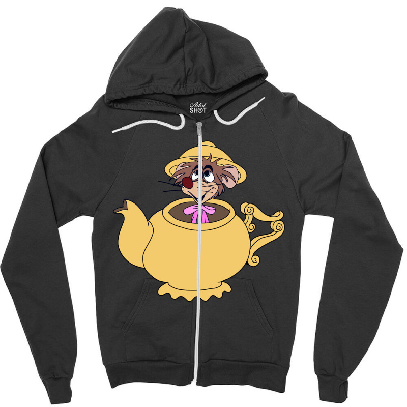 Dormouse In A Teapot Zipper Hoodie | Artistshot