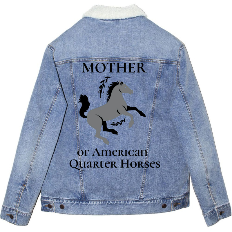 Mother Of American Quarter Horses Unisex Sherpa-Lined Denim Jacket by harpegrugerq | Artistshot