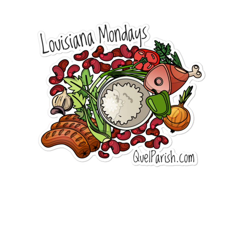 Louisiana Mondays Mean Red Beans And Rice Girl Sticker | Artistshot