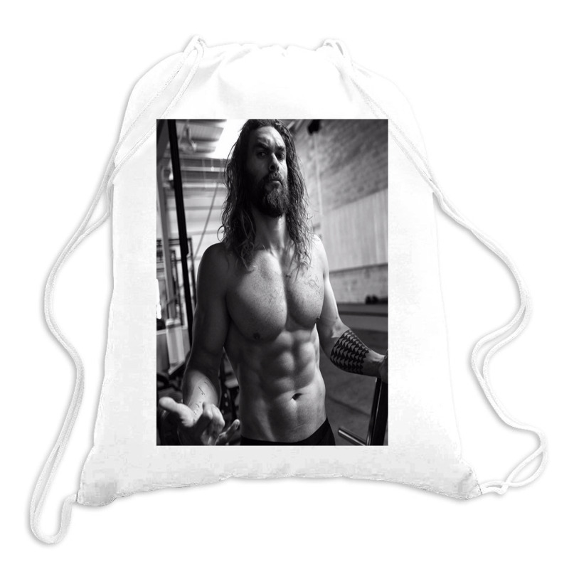 Jason Momoa Shirtless Drawstring Bags | Artistshot