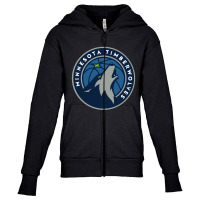 Timberwolves Youth Zipper Hoodie | Artistshot