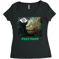 Fast Food Joke Music Women's Triblend Scoop T-shirt | Artistshot