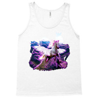 Stunning Pink Flying Unicorn Green Tank Top | Artistshot