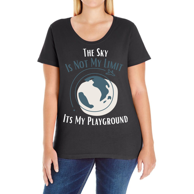 The Sky Is Not My Limit Its My Playground 80s Ladies Curvy T-Shirt by cuitnabileg | Artistshot