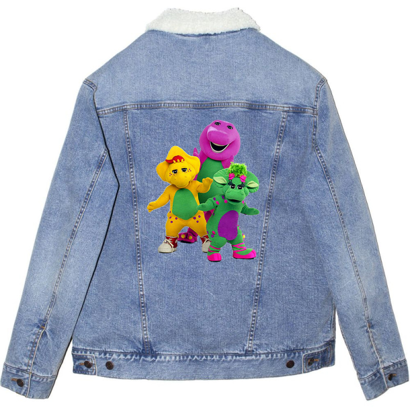 New 755 Barney And Friends Cute Unisex Sherpa-lined Denim Jacket | Artistshot