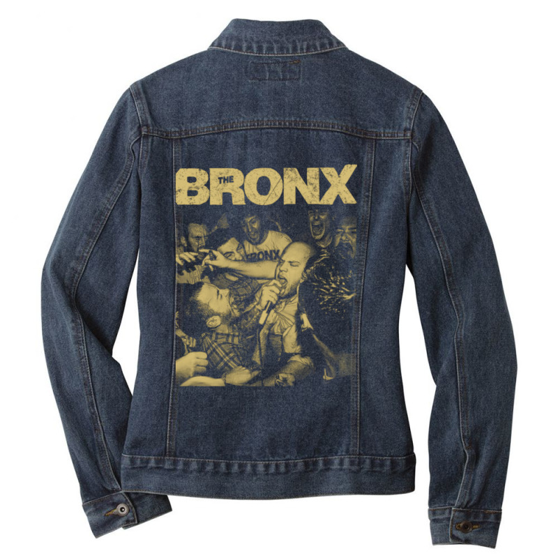 Stadium Abtract Bronk People Ladies Denim Jacket by apolitery | Artistshot