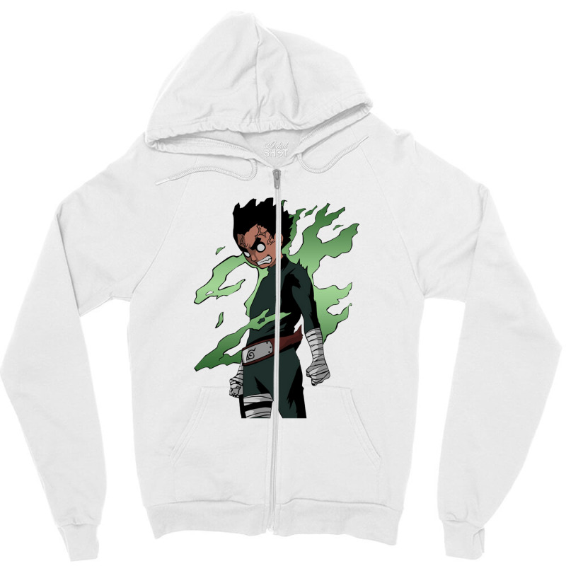 Rock Lee Zipper Hoodie | Artistshot