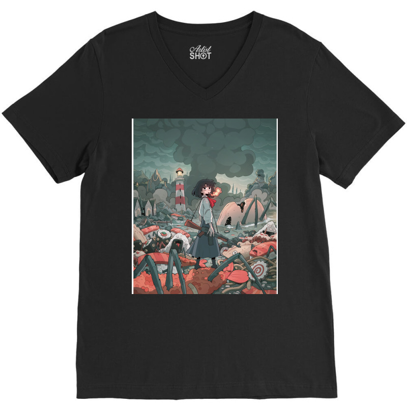 Japanese Food Invasion Boy V-Neck Tee by htzgannuliu | Artistshot