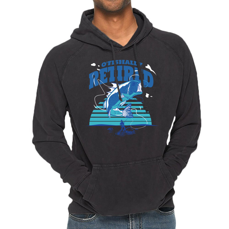 Fisher Ofishally Retired Retirement Fishing Vintag Vintage Hoodie | Artistshot