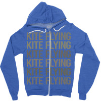 Gray Text Art Kite Flying Trending Zipper Hoodie | Artistshot