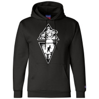 Flying Saucer In Black And White Retro Champion Hoodie | Artistshot