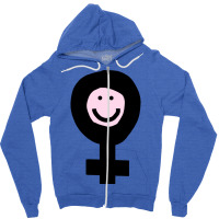 Female Smile For Minimal Feminism Music Zipper Hoodie | Artistshot