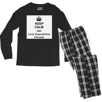 Keep Calm And Love Gwendoline Christie Men's Long Sleeve Pajama Set | Artistshot