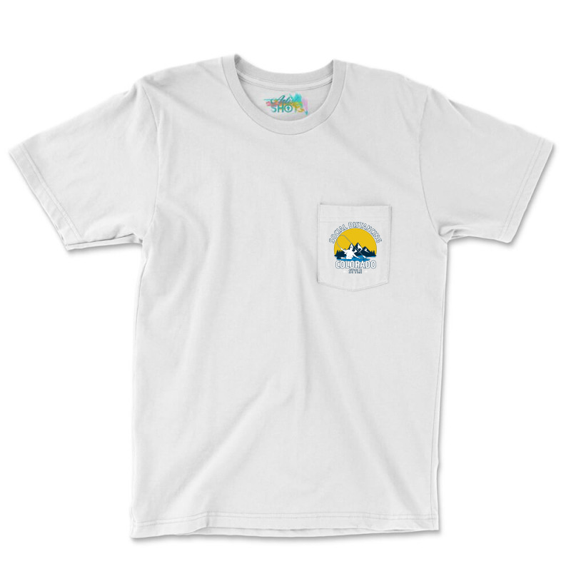 Social Distancing Colorado Style Fly Fishing  Grea Pocket T-shirt | Artistshot