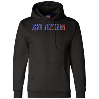 Ski Flying Blue Champion Hoodie | Artistshot