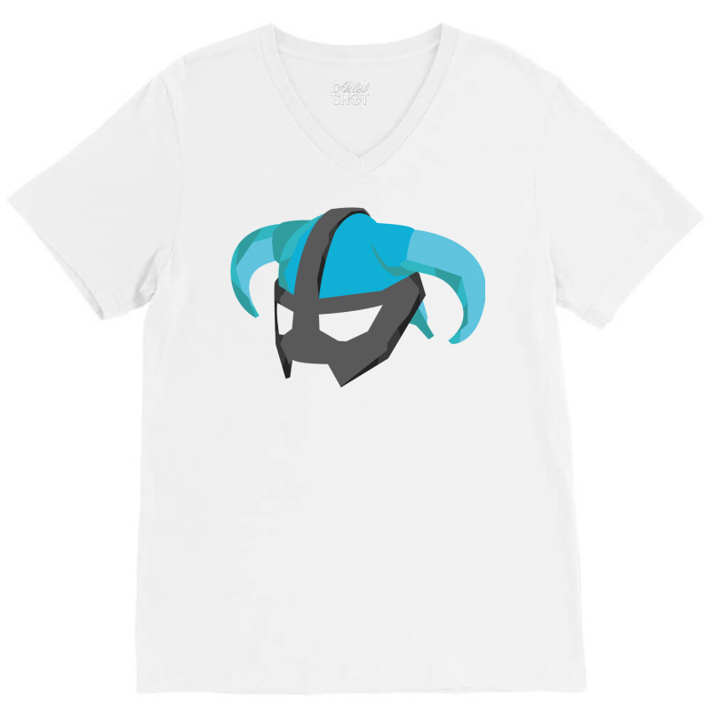 Skyrim Dragonborn Helmet V-neck Tee | Artistshot