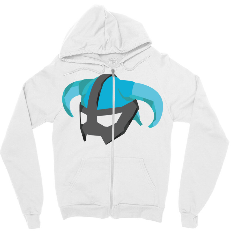 Skyrim Dragonborn Helmet Zipper Hoodie | Artistshot