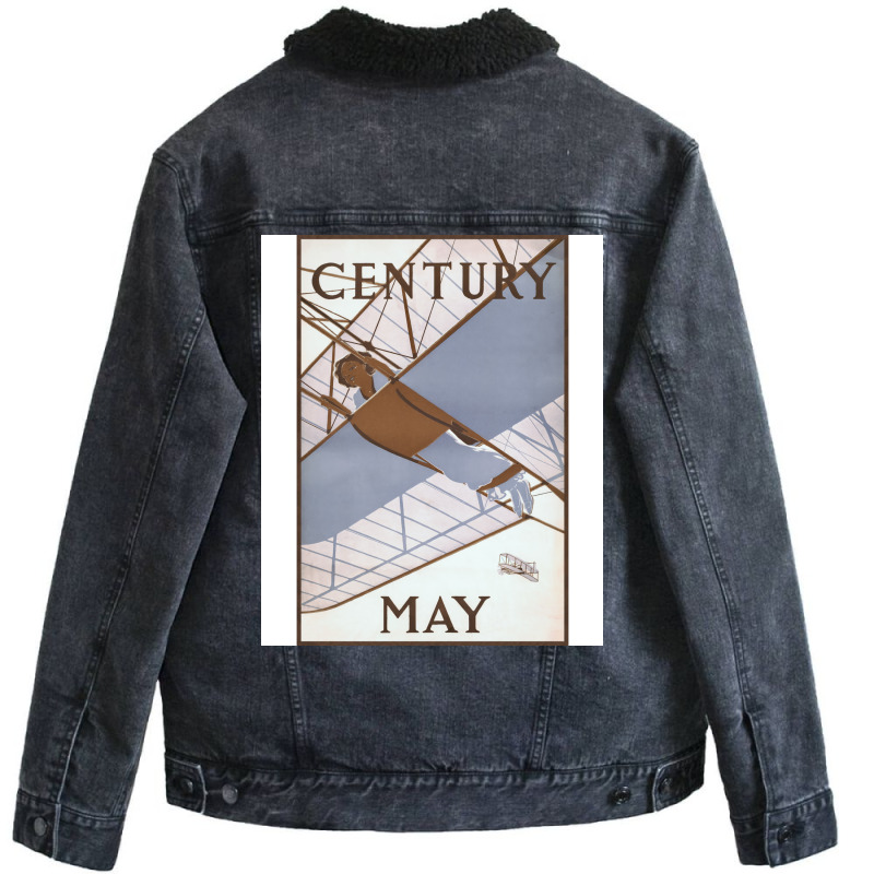 Poster For Century Magazine Cute Unisex Sherpa-lined Denim Jacket | Artistshot