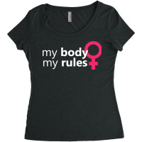 My Body My Rules Feminism Feminist Feminine Music Women's Triblend Scoop T-shirt | Artistshot