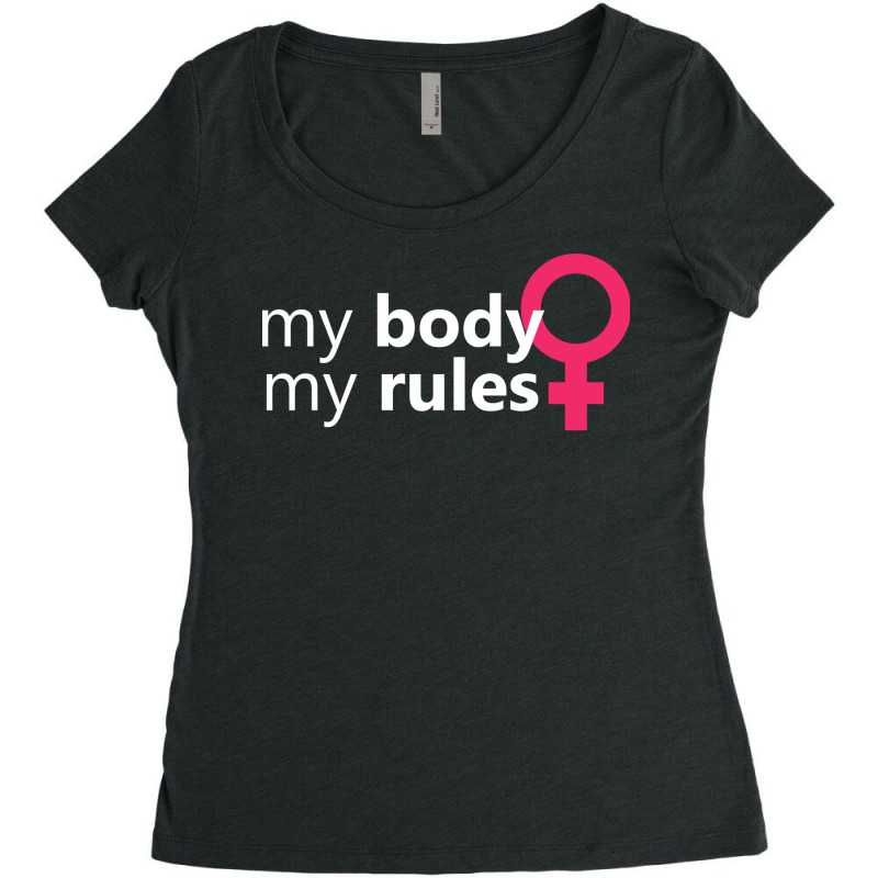 My Body My Rules Feminism Feminist Feminine Music Women's Triblend Scoop T-shirt by kmgkusimon | Artistshot