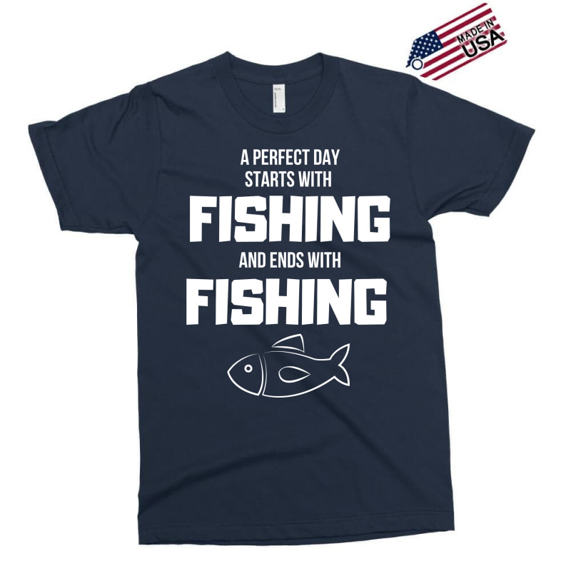 Perfect Day Starts With Fishing Gift Love Exclusive T-shirt by omakatetterl | Artistshot